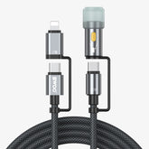 4 IN 1 FAST CHARGING DATA CABLE BLACK BO-X308BLK