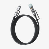 4 IN 1 FAST CHARGING DATA CABLE BLACK BO-X308BLK