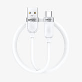 USB-A TO TYPE-C SKIN FRIENDLY LIQUID SILICONE CHARGING CABLE BO-X315C-W