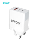 PD 20W + QC 18W 3 PORT UK WALL CHARGER BO-CDA136