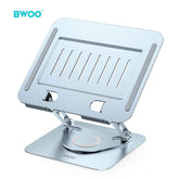ADJUSTABLE METAL LAPTOP STAND WITH 360 ROTATION BASE GREY BO-ZJ142GRY