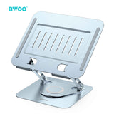ADJUSTABLE METAL LAPTOP STAND WITH 360 ROTATION BASE GREY BO-ZJ142GRY