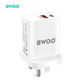PD 20W + QC 18W DUAL PORT WALL CHARGER BO-CDA118