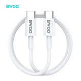 TYPE-C TO TYPE-C CHARGING DATA CABLE WHITE BO-X192W