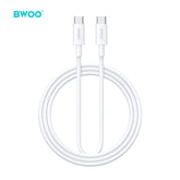 TYPE-C TO TYPE-C FAST CHARGING DATA CABLE WHITE BO-X285CC-WT