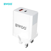 PD 20W + QC 18W DUAL PORT WALL CHARGER BO-CDA134