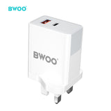 PD 20W + QC 18W DUAL PORT WALL CHARGER BO-CDA134