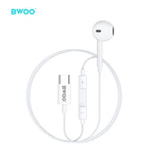 TYPE-C WIRED EARPHONE WITH MICROPHONE WHITE BO-HF175S-W