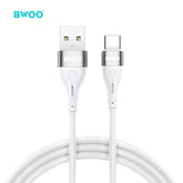 USB-A TO TYPE-C FAST CHARGING DATA CABLE WHITE BO-X280C-W