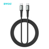 TYPE-C TO TYPE-C FAST CHARGING DATA CABLE BLACK BO-X288C-C-1M-BLK