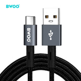 USB-A TO TYPE-C CHARGING DATA CABLE BLACK BO-X211C-BLK