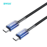 TYPE-C TO TYPE-C FAST CHARGING DATA CABLE BLACK BO-X316C-C-BLK