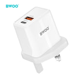 PD 20W + QC 18W DUAL PORT WALL CHARGER BO-CDA174