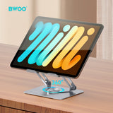 ADJUSTABLE TABLET STAND WITH 360 ROTATION BASE SILVER BO-ZJ143SLV