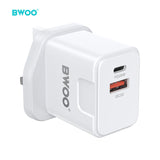 PD 20W + QC 18W CHARGING KIT WITH 65W TYPE-C TO TYPE-C DATA CABLE BO-CDA162C-C