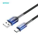 USB-A TO TYPE-C FAST CHARGING DATA CABLE BLACK BO-X316C-BLK