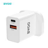 PD 20W + QC 18W DUAL PORT WALL CHARGER BO-CDA118