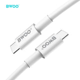 TYPE-C TO TYPE-C CHARGING DATA CABLE WHITE BO-X192W