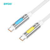 TYPE-C TO TYPE-C SKIN-FRIENDLY LIQUID SILICON CHARGING CABLE WHITE BO-X325C-C-W
