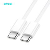 TYPE-C TO TYPE-C FAST CHARGING DATA CABLE WHITE BO-X284W