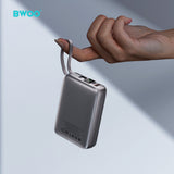 POWER BANK WITH DIGITAL POWER DISPLAY BUILT-IN CABLE 20000mAh SILVER BO-P73SLV