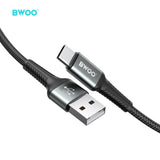 USB-A TO TYPE-C FAST CHARGING DATA CABLE 1M BLACK BO-X288C-1M-BLK