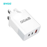 PD 20W + QC 18W DUAL PORT WALL CHARGER BO-CDA134