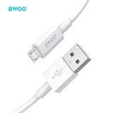 USB-A TO MICRO FAST CHARGING DATA CABLE WHITE BO-X285V-WT