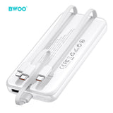 PD 22.5W THREE PORTS FOR FAST CHARGING POWER BANK 10000mAh WHITE BO-P48W