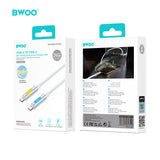 TYPE-C TO TYPE-C SKIN-FRIENDLY LIQUID SILICON CHARGING CABLE WHITE BO-X325C-C-W