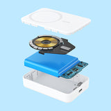 PD 20W + 15W WIRELESS MAGNETIC POWER BANK 10000mAh WHITE BO-P59W