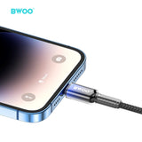 TYPE-C TO LIGHTNING FAST CHARGING DATA CABLE BLACK BO-X316C-L-BLK