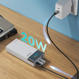 QC 22.5W FOUR PORTS FOR FAST CHARGING POWER BANK 20000mAh WHITE BO-P51W