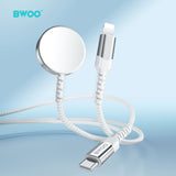 2 IN 1 APPLE WATCH CHARGER LIGHTNING AND MAGNETIC WIRELESS CHARGING WHITE BO-WL21W