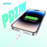 TYPE-C TO LIGHTNING FAST CHARGING DATA CABLE WHITE BO-X285CL-WT