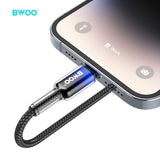USB-A TO LIGHTNING FAST CHARGING DATA CABLE BLACK BO-X316L-BLK