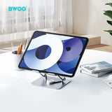 ADJUSTABLE TABLET STAND WITH 360 ROTATION BASE SILVER BO-ZJ143SLV