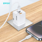 TYPE-C TO LIGHTNING SKIN-FRIENDLY LIQUID SILICON CHARGING CABLE WHITE BO-X315C-L-W