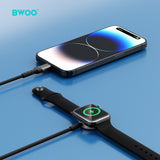 2 IN 1 APPLE WATCH CHARGER LIGHTNING AND MAGNETIC WIRELESS CHARGING BLACK BO-WL21BLK