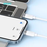 TYPE-C TO LIGHTNING SKIN-FRIENDLY LIQUID SILICON CHARGING CABLE WHITE BO-X315C-L-W