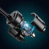 PD 30W + QC 30W FOUR-PORT EXPANSION CAR CHARGER BLACK BO-CC106