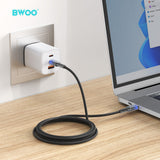 TYPE-C TO TYPE-C FAST CHARGING DATA CABLE BLACK BO-X316C-C-BLK