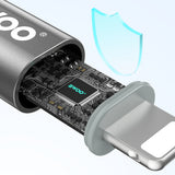 USB-A TO LIGHTNING MAGNETIC CHARGING CABLE GREY BO-X311L-GRY