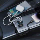 PD 30W + QC 30W WITH LIGHTNING CABLE CAR CHARGER BO-CC96L
