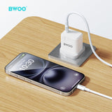 TYPE-C TO TYPE-C CHARGING DATA CABLE WHITE BO-X192W
