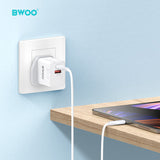 PD 20W + QC 18W CHARGING KIT WITH 65W TYPE-C TO TYPE-C DATA CABLE BO-CDA162C-C