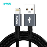 USB-A TO LIGHTNING CHARGING DATA CABLE BLACK BO-X211L-BLK