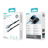USB-A TO LIGHTNING CHARGING DATA CABLE BLACK BO-X211L-BLK