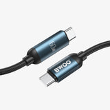 TYPE-C TO TYPE-C FAST CHARGING DATA CABLE BLACK  BO-X304BLK
