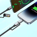 4 IN 1 FAST CHARGING DATA CABLE BLACK  BO-X308BLK